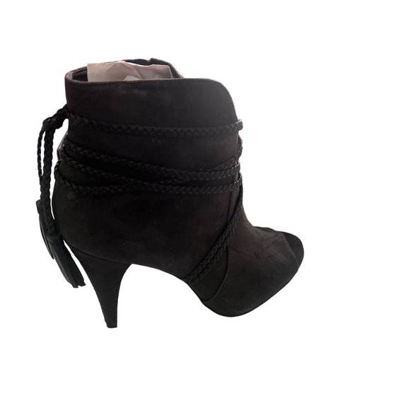 NEW Vince Camuto Womens Suede Open Toe Booties, Black Size:10M - Picture 6 of 11